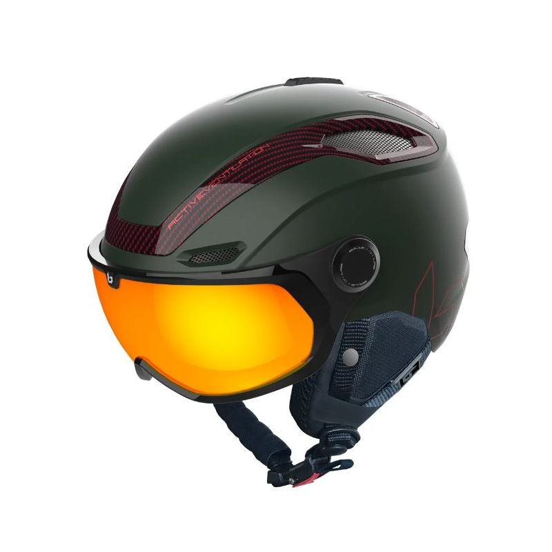 BOLLE V-line Carbon hiihtokypärä (Forest Matte Phantom Fire Cat 1-3)