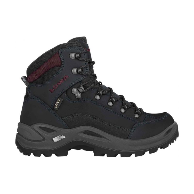 Naisten vaelluskenkä Lowa Renegade GTX Mid WS (musta/burgundy)