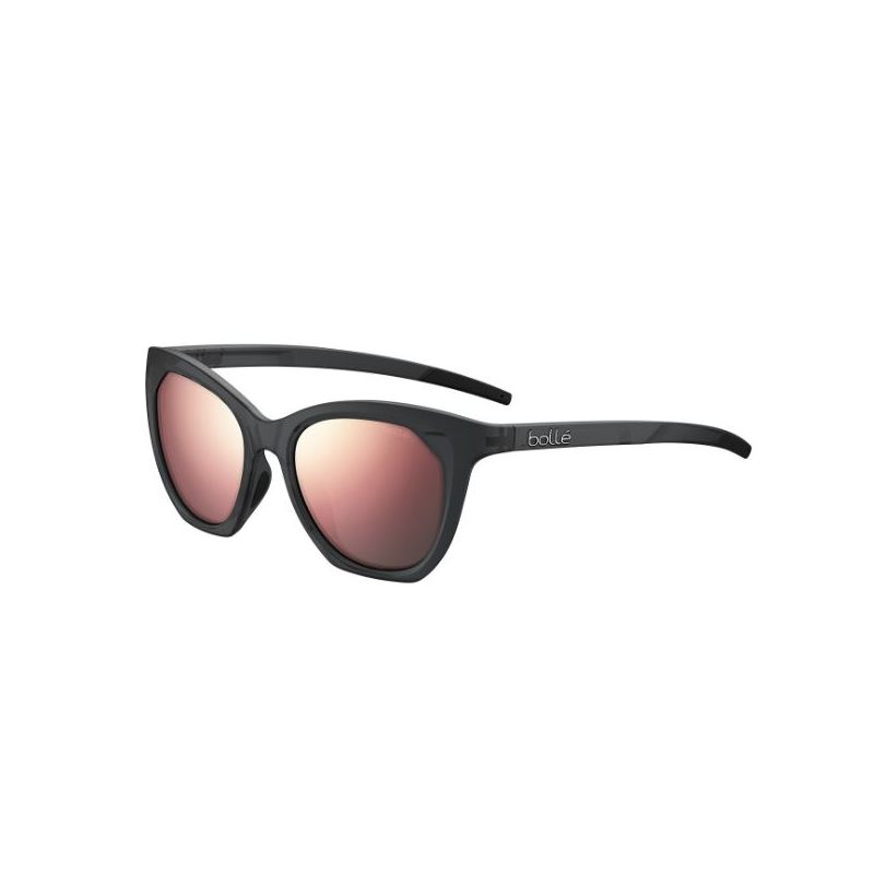 Bollé Prize Sunglasses (Black Crystal Matte Hd Polarized Brown Pink)