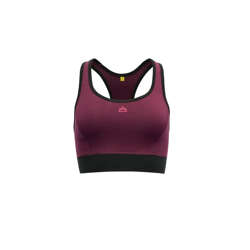 BH til kvinder Devold BERLE MERINO BRA (BEETROOT)