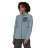 Fleece Patagonia R1 Air hettegenser med full glidelås for kvinner (svart)
