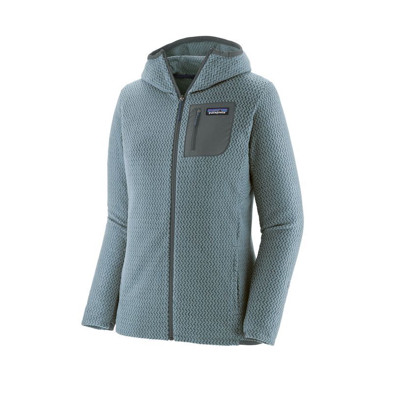 Patagonia R1 Air Full-zip Hoody (Steam Blue) pile da donna