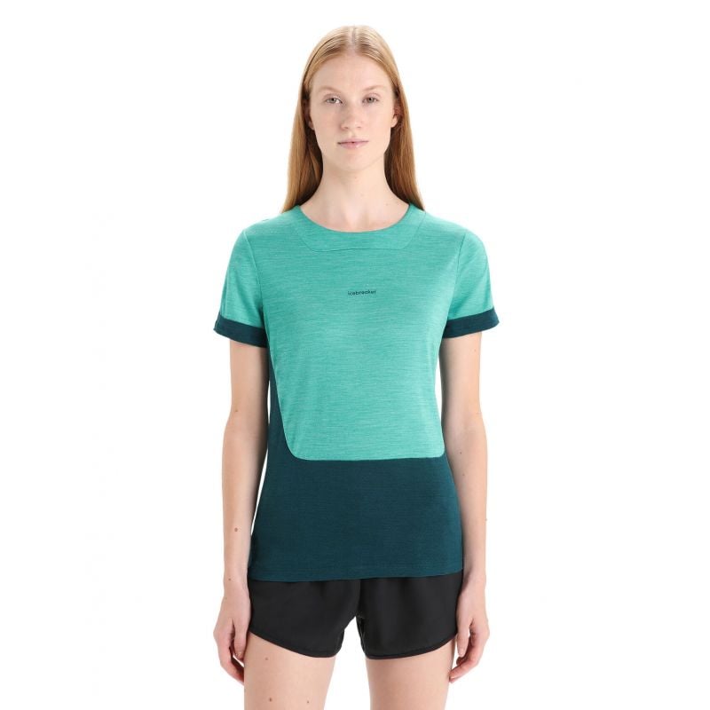 T-shirt Icebreaker Zoneknit (Fresh Heather/Green Glory) Kvinder