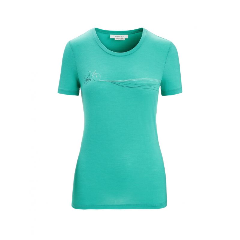 T-shirt ICEBREAKER Tech Lite II Cadence Paths (Fresh) Femme