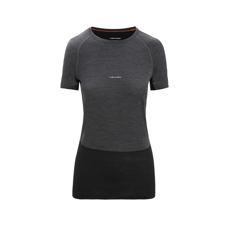 T-shirt Icebreaker 125 ZoneKnit Crewe (Jet Heather/Nero) Donna