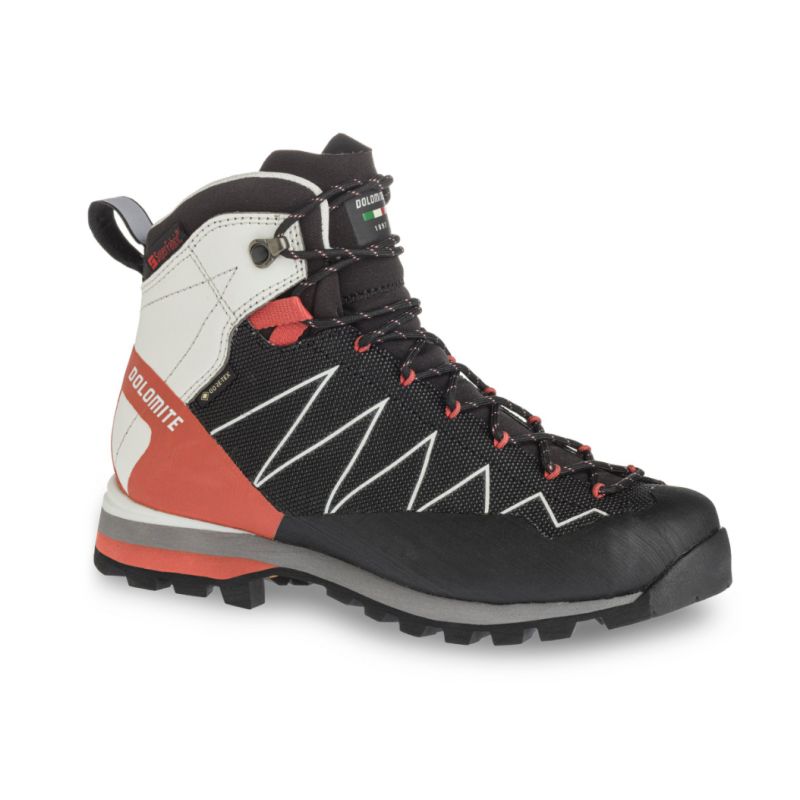 Dolomite Crodarossa Pro Gore-Tex 2.0 (svart/paprikarød) Approach-sko for kvinner