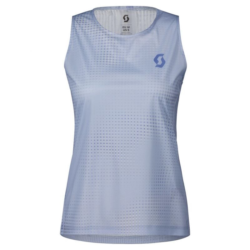 Camiseta de tirantes trail running Scott Tank RC Run (azul luna dream blue) Mujer