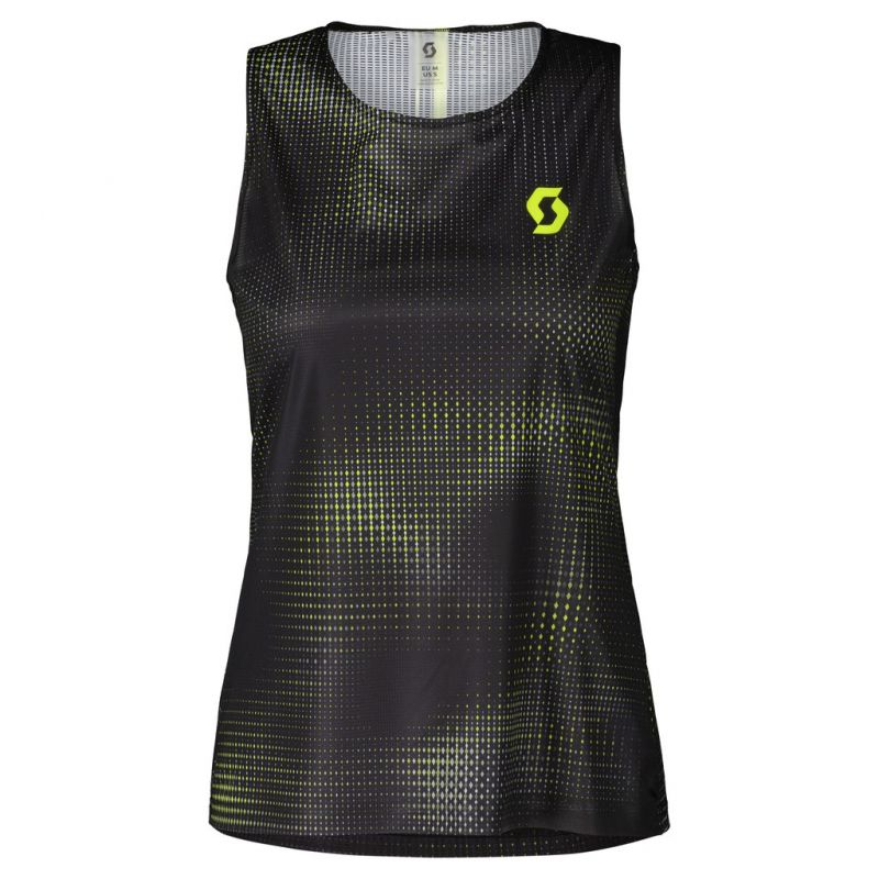 Débardeur Trail running Scott Tank RC Run (Black Yellow) Femme