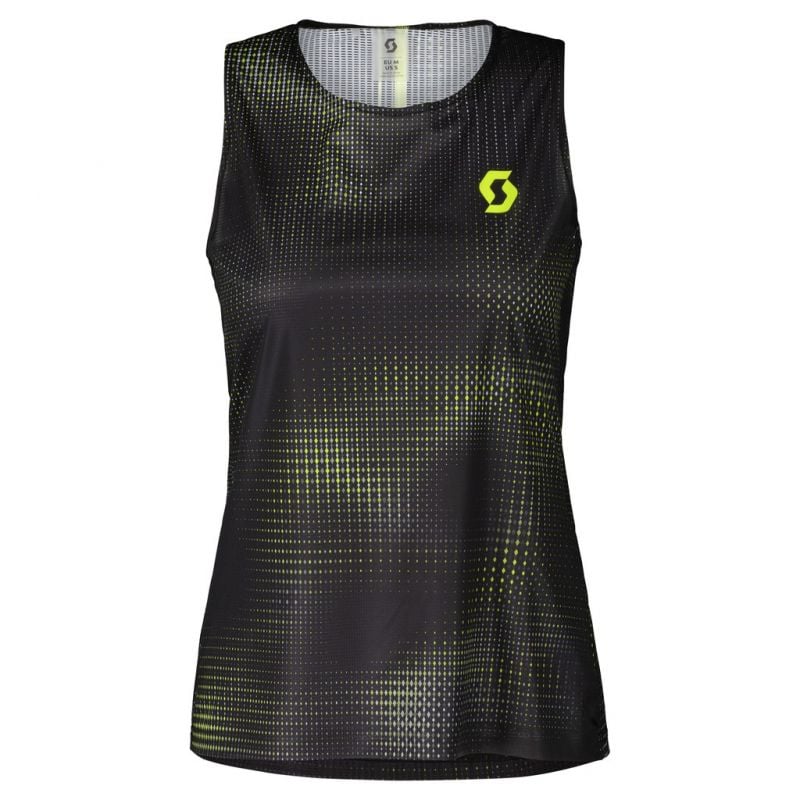 Trail running tanktopp Scott Tank RC Run (svart gul) kvinne