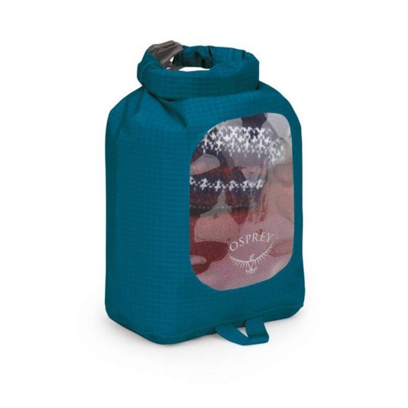 Sacco impermeabile Osprey Dry Sack 3 c/finestra (blu acqua)