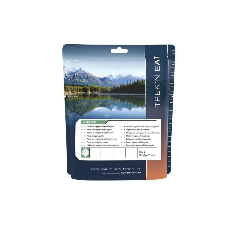 Freeze-dried Trekn Eat vegetarian bolognese pasta