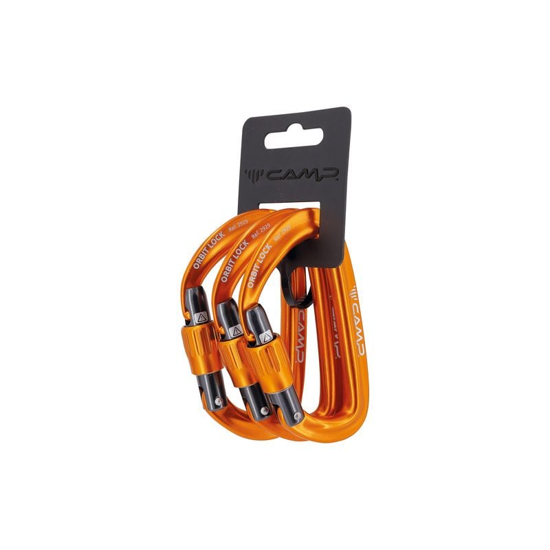 Karabiinit Camp Orbit Lock 3 Pack (oranssi)