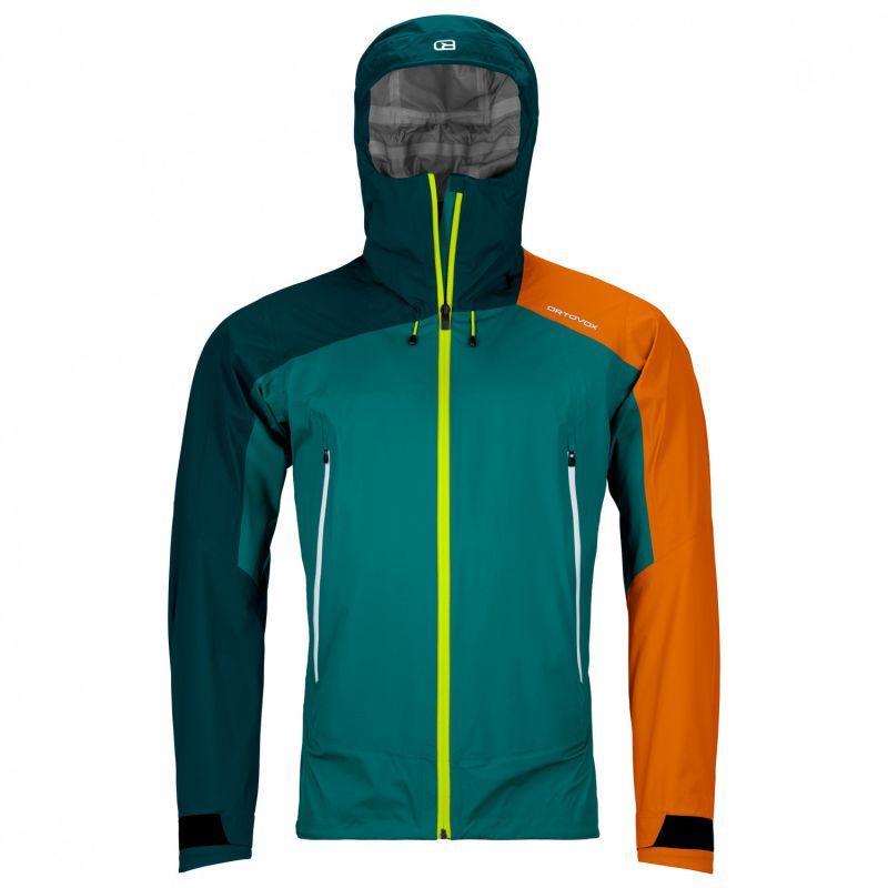 Jacka Ortovox Hardshell Westalpen 3l Light Jacket för män (pacific green)