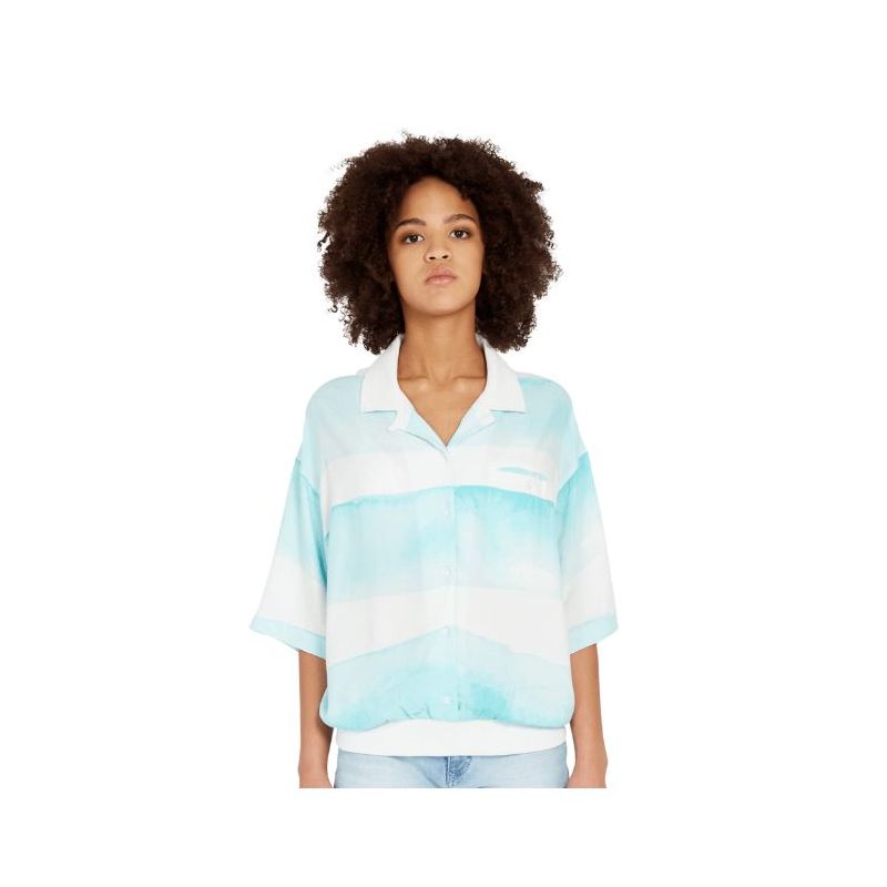 Chemise Volcom Stay Stripes (pale aqua) femme
