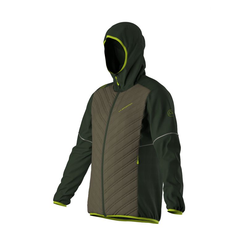 Miesten polkujuoksutakki La Sportiva Koro (Turtle/Forest)
