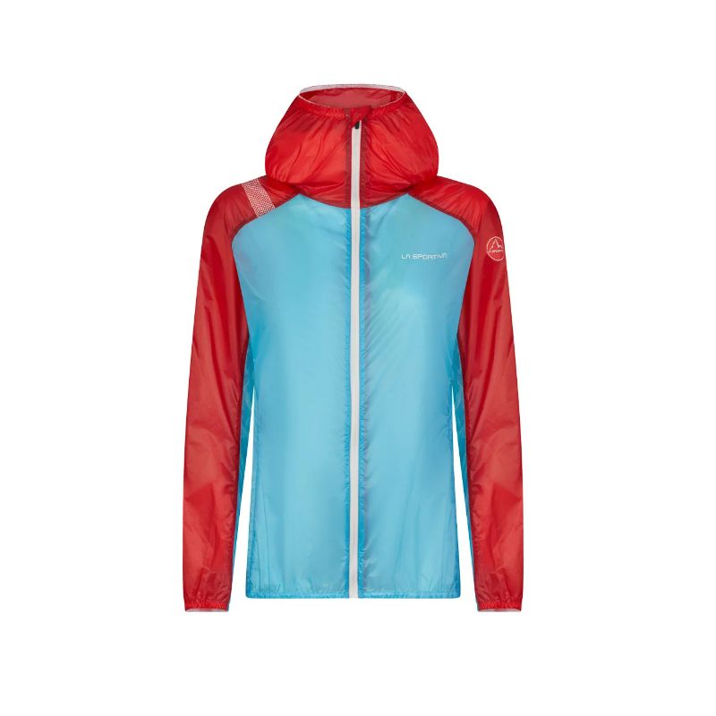 Jakke La Sportiva Briza vindjakke for kvinner (Hibiscus/malibu blå)