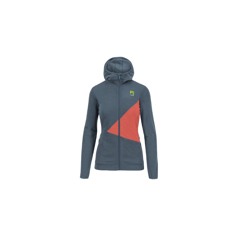 Polar fleece Karpos NUVOLAU W FLEECE (VINTAGE INDIGO/HOT CORAL)