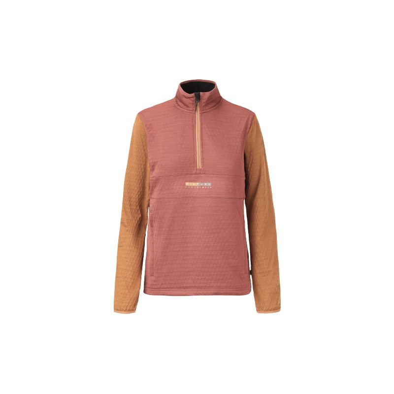 Sweatshirt Picture Tahita 1/4 Grid Fleece (Cedar Wood) Naisten