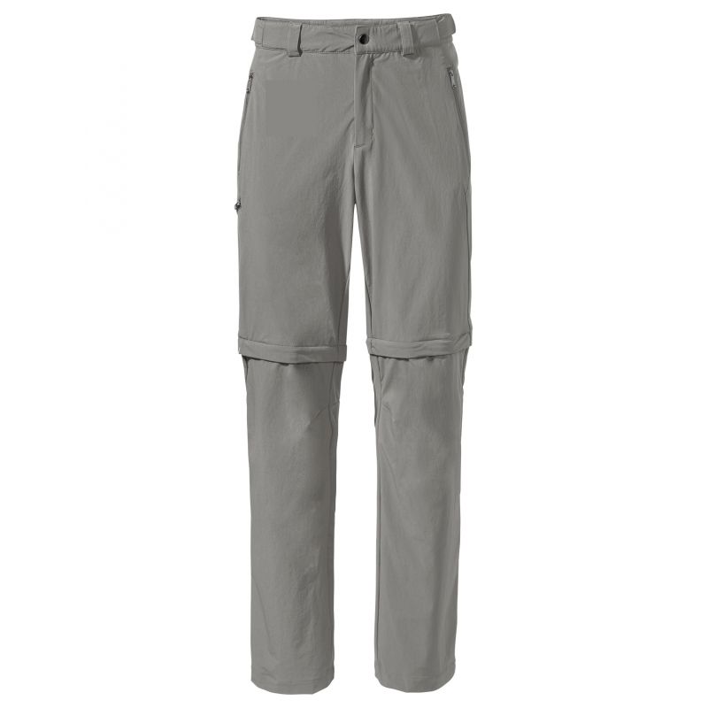 Pantalón convertible Vaude Farley Stretch T-zip II (gris piedra) Hombre