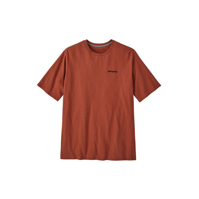 T-skjorte Patagonia P-6 Logo Responsibili-Tee (kvartskorall) mann