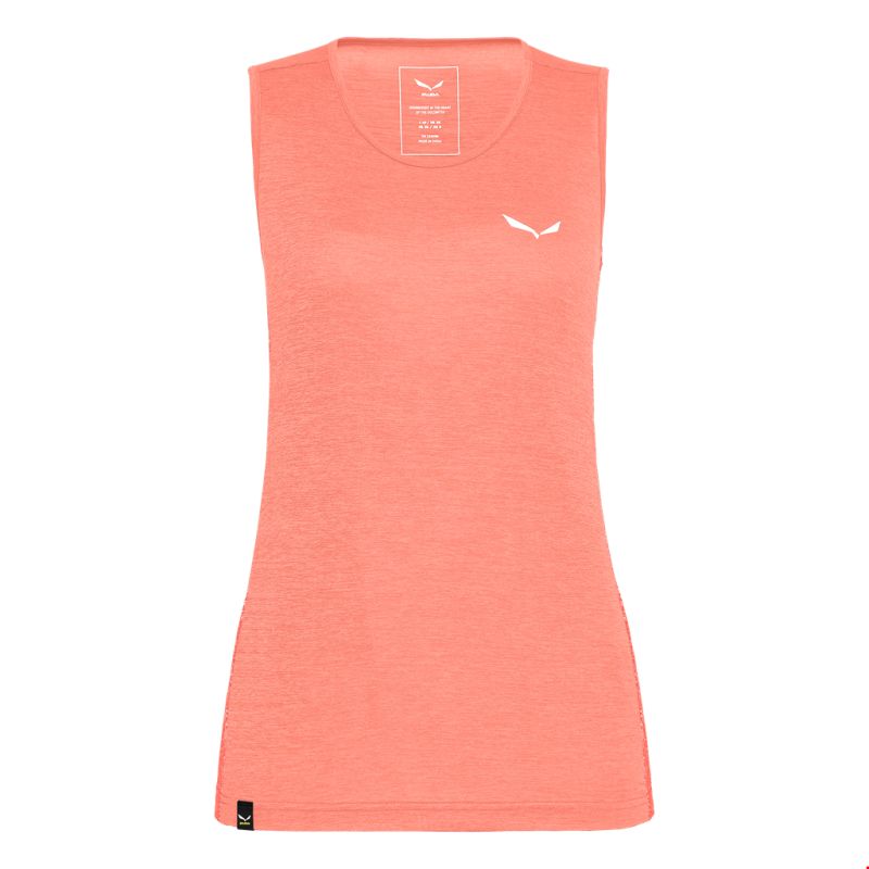 Tank top Salewa Puez Graphic Dry (Lantana pink melange) nainen