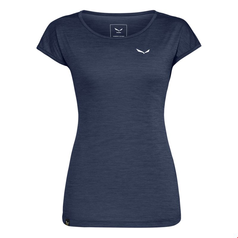 T-shirt Salewa Puez Melange Dry (Navy Blazer melange) vrouwen