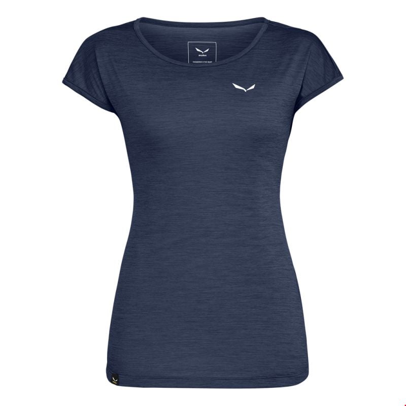 T-shirt Salewa Puez Melange Dry (Navy Blazer melange) femme