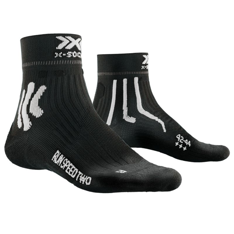 Calzini X-SOCKS Run speed two 4.0 (nero opale / bianco artico) da uomo