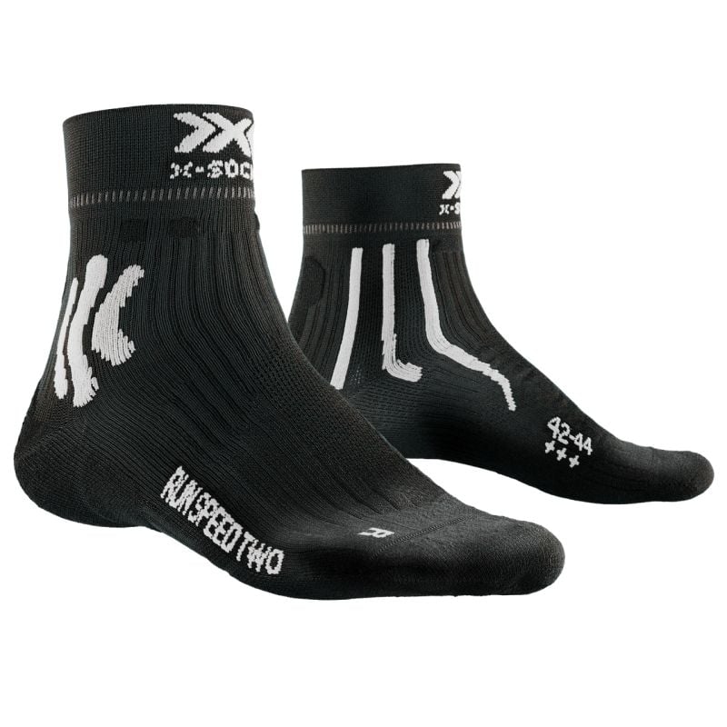 Heren X-SOCKS Run speed two 4.0 (opaal zwart / arctic wit) Sokken