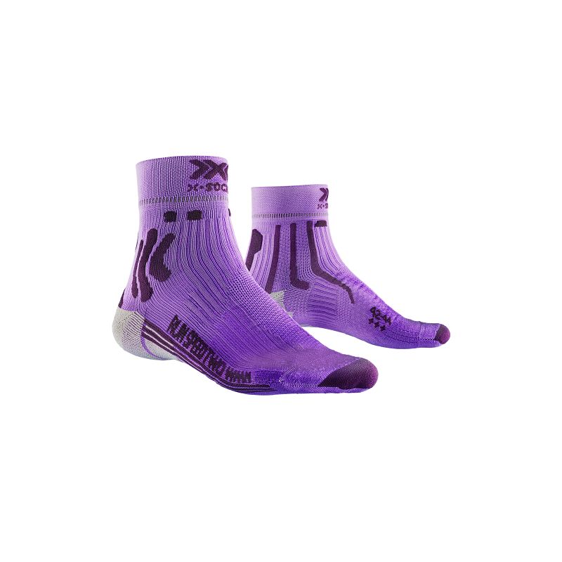Kvinners X-SOCKS Run speed To 4.0 sokker (oppfinn lavendel arktisk hvit)