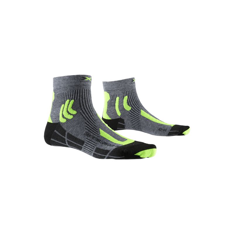 X-SOCKS Trek Retina lavt skårne sokker (grå melange/phytongul)