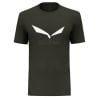 T-paita Salewa SOLIDLOGO DRY T-SHIRT (dark olive melange) Miehet