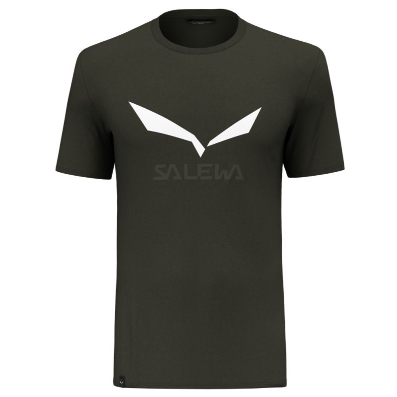 T-Shirt Salewa SOLIDLOGO DRY T-SHIRT (dark olive melange) Mann