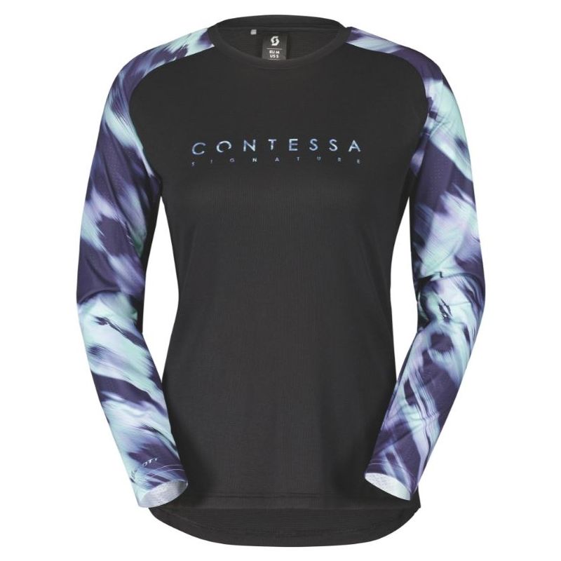Maillot ciclismo mujer Scott Trail Contessa Sign (negro)