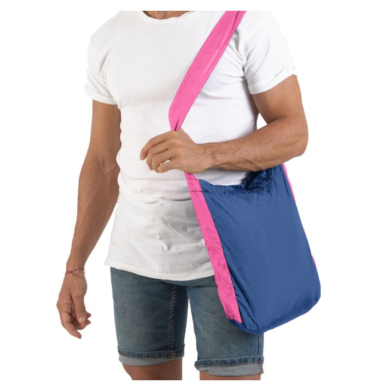 Sac Ticket to the Moon Eco Bag Small (Royal Blue/Pink)