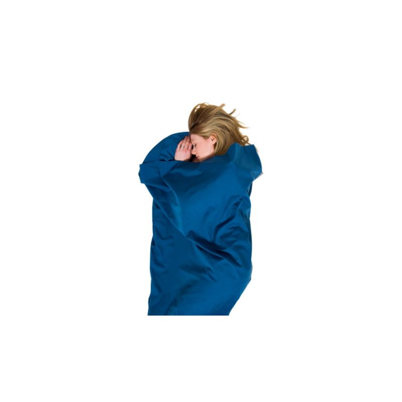 Drap de duvet Lifeventure Polycotton Sleeping Bag Liner Rectangular (Blue)