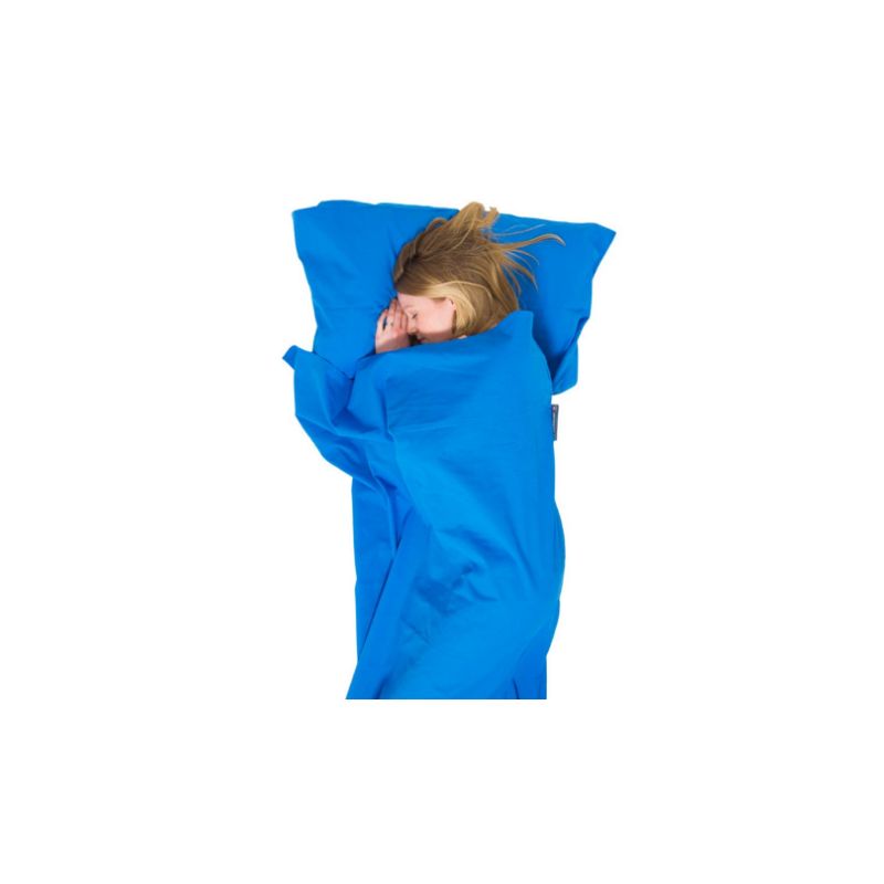 Donslaken LIFEVENTURE Katoenen slaapzakvoering Rechthoekig (Blauw)