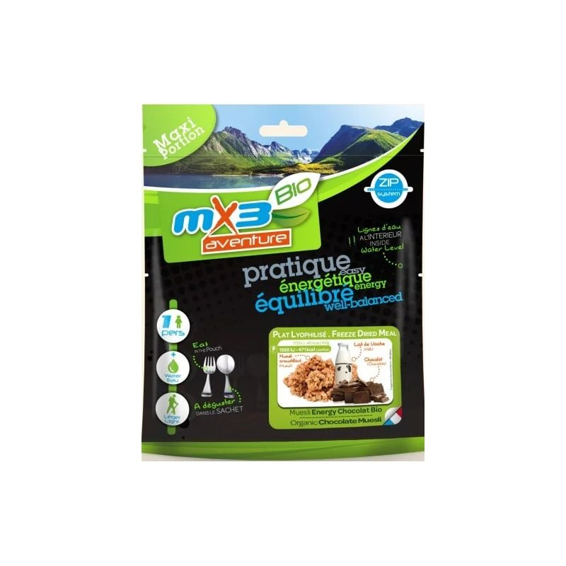Frysetørket mel MX3 Nutrition Müsli Energi kakao Økologisk