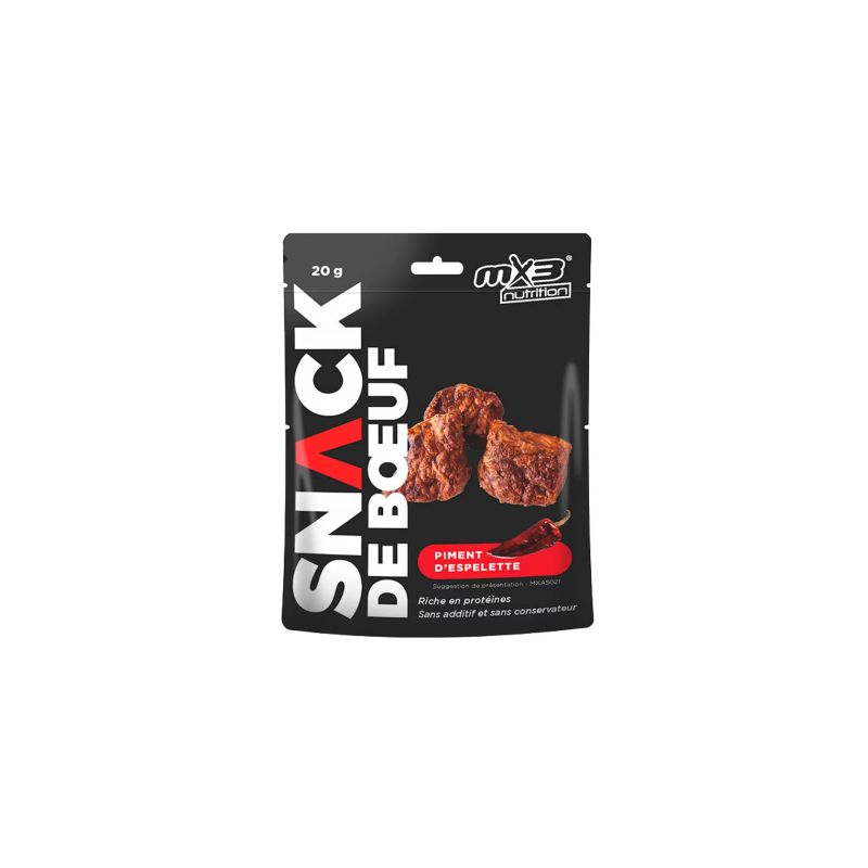 Snack liofilizado MX3 Nutrition Snack Ternera con Pimiento de Espelette (20g)