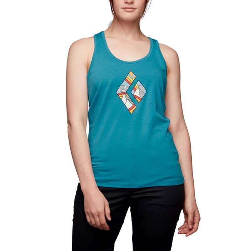 Tanktop Black Diamond W Rainbow Diamond Tank (Cerulean Blue)