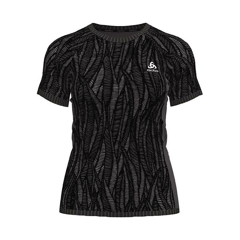 Hardloop-T-shirt Odlo Zeroweight Ceramicool (zwart - space dye)