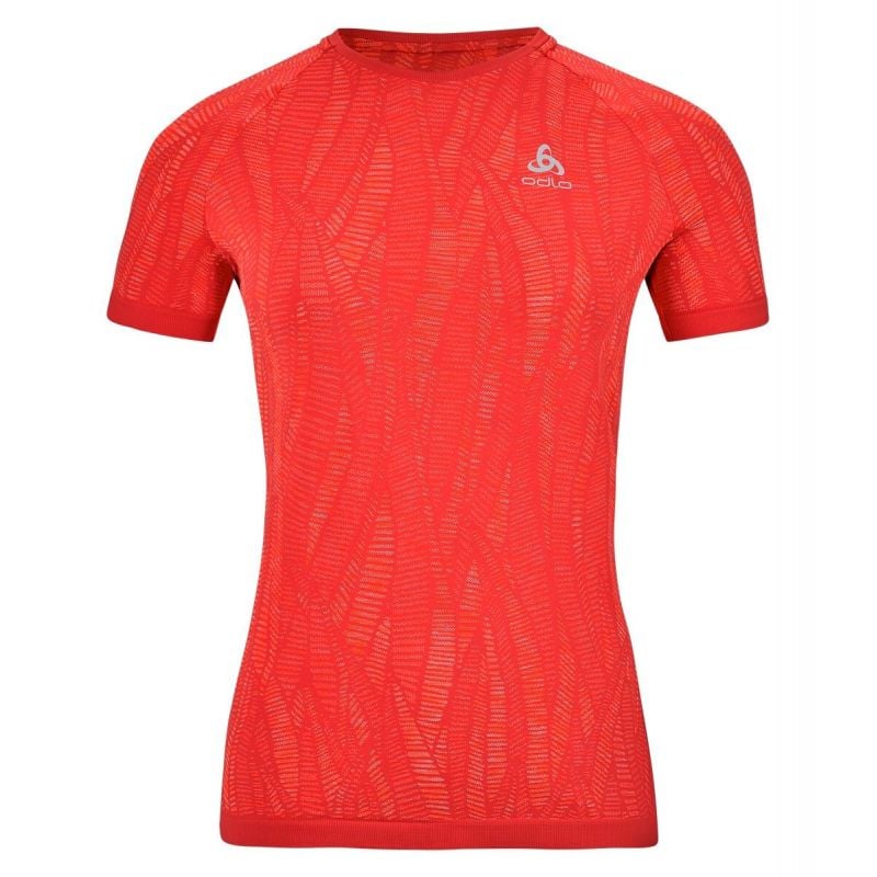 Hardloop-T-shirt Odlo Zeroweight Ceramicool (zwart - space dye)