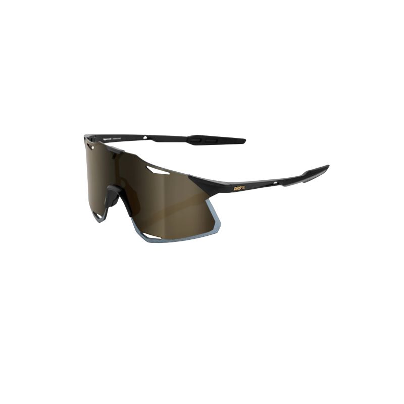Sonnenbrille 100% HYPERCRAFT (Matt Black - Soft gold Mirror Lens)