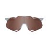 100% HYPERCRAFT XS (Gris Piedra Mate - HiPER Crimson Silver Mirror Lens)