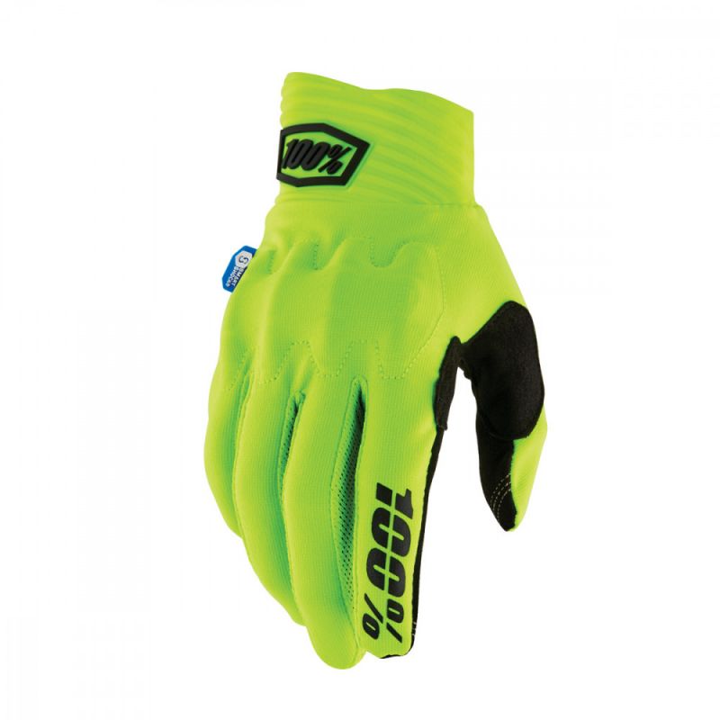 MTB gloves 100% Bike COGNITO SMART SHOCK (Fluo Yellow)