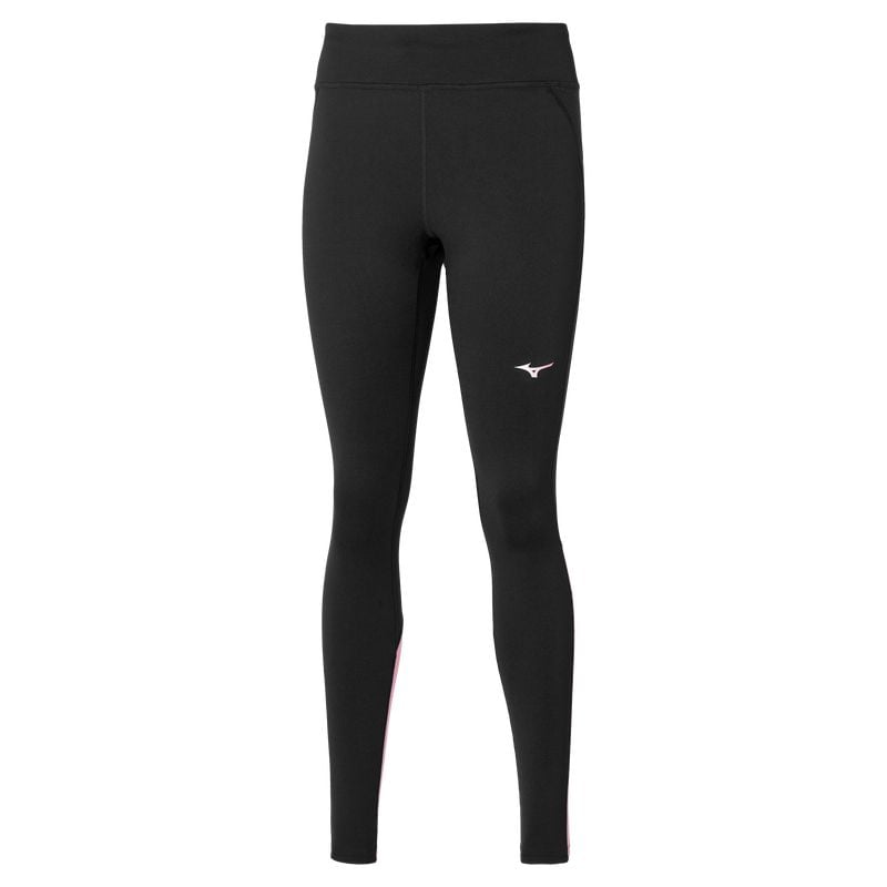 Trail Running thermal tights Mizuno Warmalite Tight (Black/Sangria Sunset) Women's