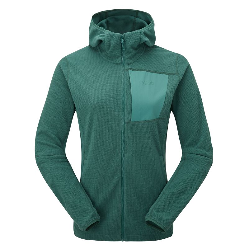 Sudadera con capucha para mujer Rab Tecton Hoody (Pizarra verde)