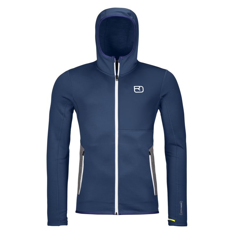 Ortovox Fleece Hoody för män (djupt hav)
