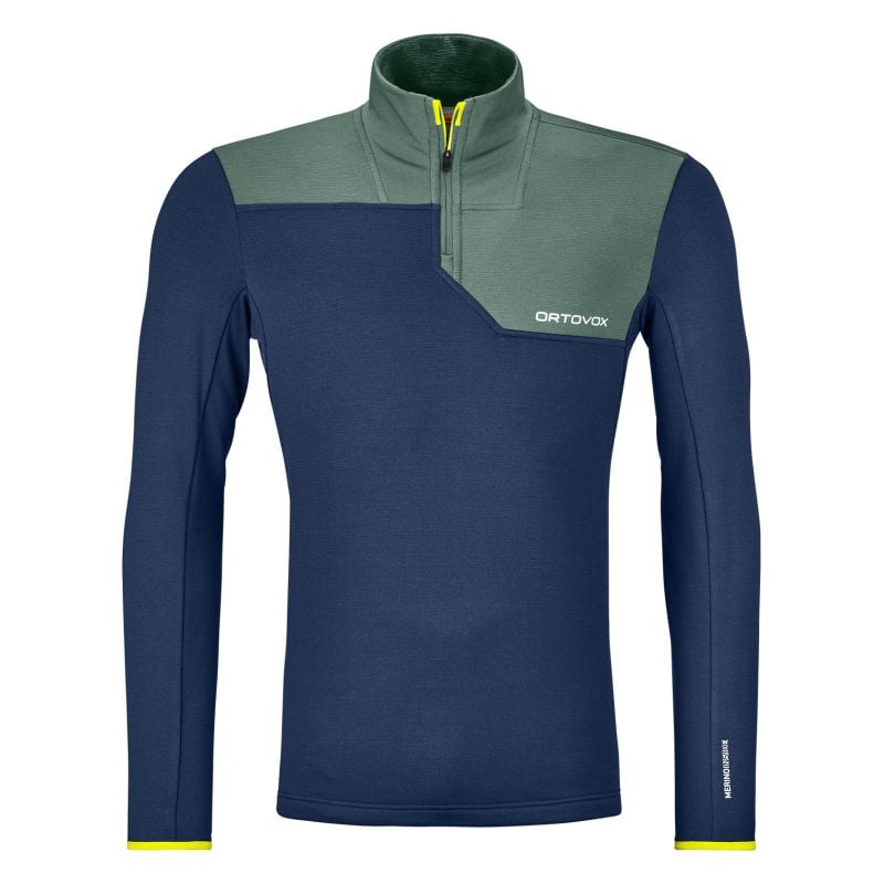 Ortovox Fleece Light Zip Neck-genser for menn (deep ocean)