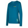 La Sportiva Climbing on the Moon Sweatshirt W (Turchese/Giallo)